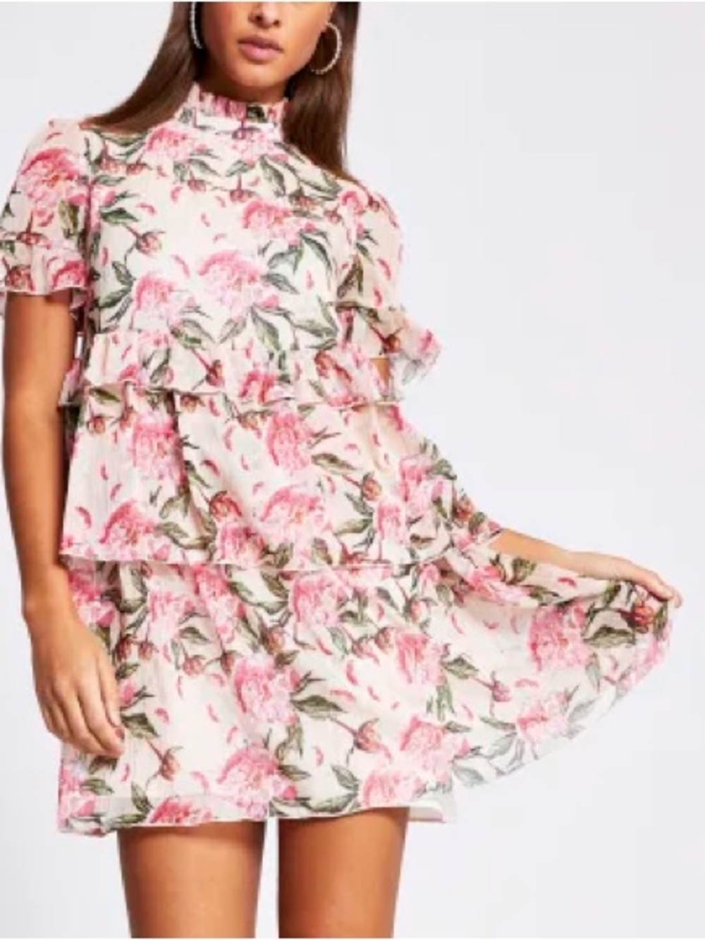 River Island Floral Mini Dress Size 8
